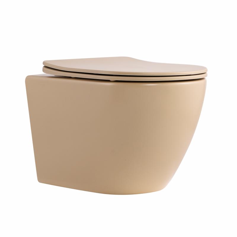 Унітаз підвісний Robin Ultra Quiet 490×365×325 мм, Beige, з сидінням Slim Duroplast / Soft-close / Quick Release QT13332381АSSB Qtap