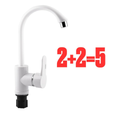 Акційний набір Brinex 2+2=5: Brinex 40W 007 Змішувач для кухні White (k40) BRIN40W007
