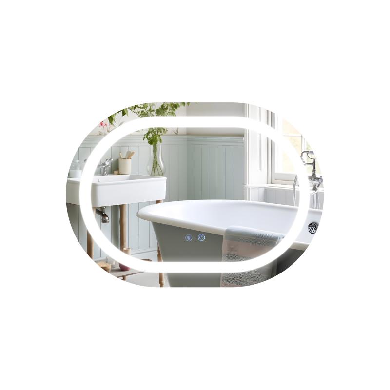 Дзеркало Qtap Gemini 500х700 з LED-підсвічуванням Touch, з антизапотіванням, з димером, рег. темп. кольору (3000-6500K) QT2578R5070 Дзеркало Qtap Gemini 500х700 з LED-підсвічуванням Touch, з антизапотіванням, з димером, рег. темп. кольору (3000-6500K) QT2578R5070