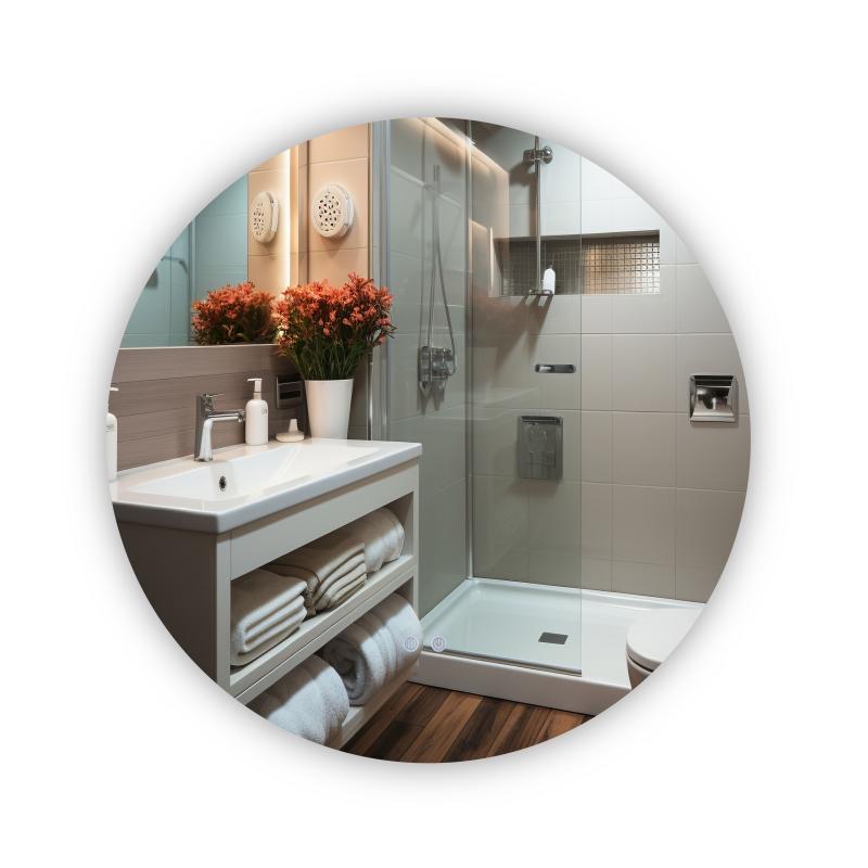 Дзеркало Qtap Taurus R600 з LED-підсвічуванням Touch, з антизапотіванням, з димером, рег. темп. кольору (3000-6500K) QT2478R607 Дзеркало Qtap Taurus R600 з LED-підсвічуванням Touch, з антизапотіванням, з димером, рег. темп. кольору (3000-6500K) QT2478R607
