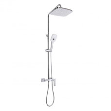 Душова система універсальна Qtap Gemini на три споживачі (з виливом) QTGEM111CRW45687 Chrome/White