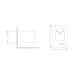 Біде підвісне Qtap  Swan 485х360х320 мм, White QT16555379W