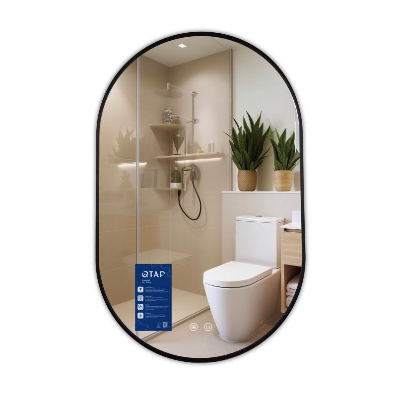 Дзеркало Qtap Scorpio (SC1) з LED-підсвічуванням Touch, з антизапотіванням, з димером, рег. темп. кольору (3000-6500K) Black QTSC500800 Дзеркало Qtap Scorpio (SC1) з LED-підсвічуванням Touch, з антизапотіванням, з димером, рег. темп. кольору (3000-6500K) Black QTSC500800