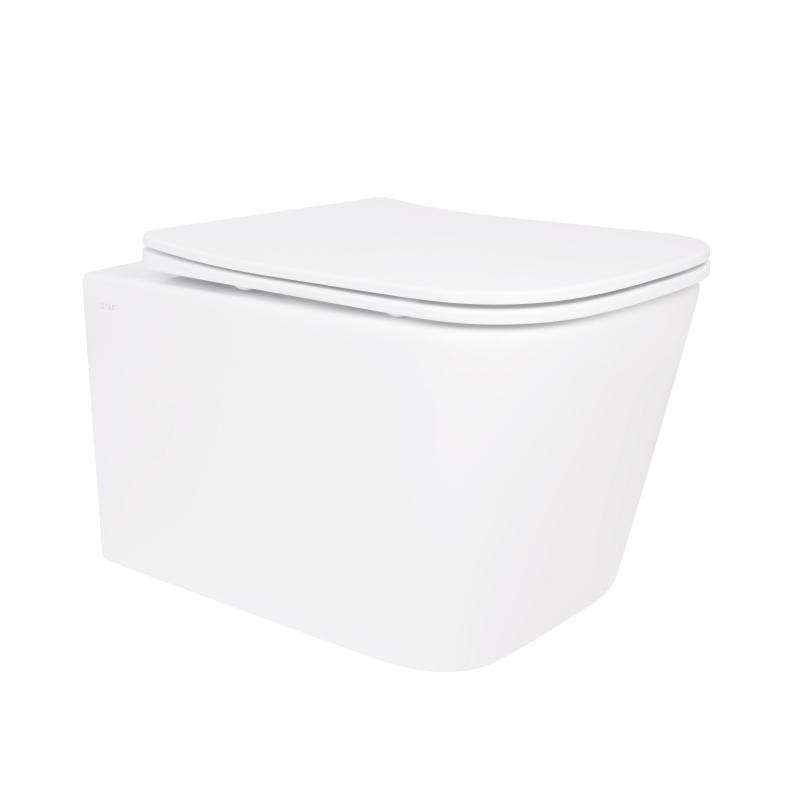 Унітаз підвісний Qtap Crow Ultra Quiet безобідковий з сідінням Soft-close QT05335170W