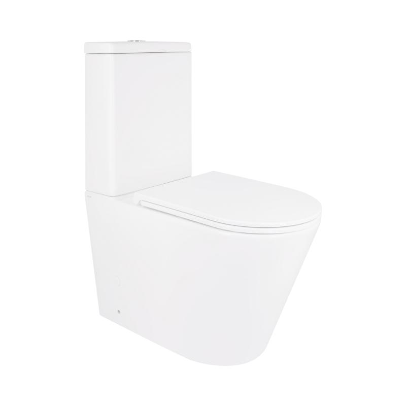 Унітаз-компакт Qtap Scorpio безободковий Ultra Quiet з сидінням Soft-close QT14226088AW