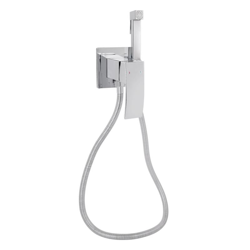 Набор для гігієнічного душу Qtap Swan Cascada прямокутний QTSWA262CRM45567 Chrome
