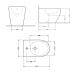 Біде підлогове Qtap Robin 560x355x410 White QT13441381W