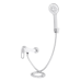 Змішувач для душу Lidz Latwa 010 (з душовим гарнітуром) (k40) LDLAT010WHI45426 White