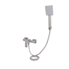 Змішувач для душу Lidz Kubis 010 (з душовим гарнітуром) (k35) LDKUB010NKS28535 Nickel