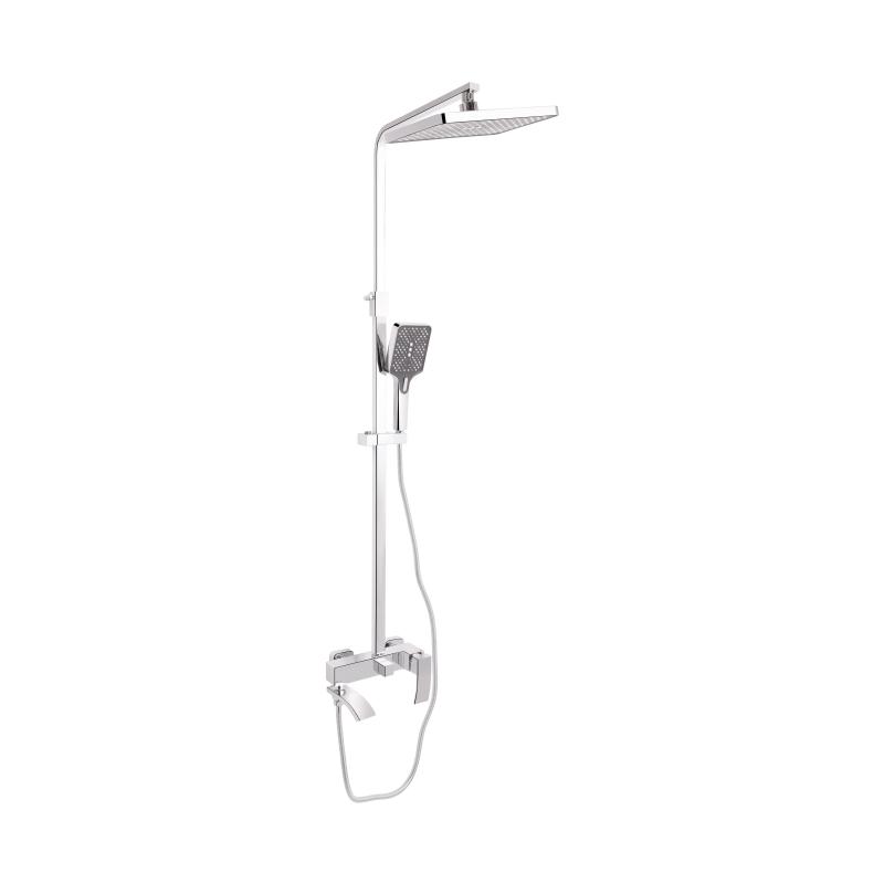 Душова система універсальна Qtap Swan Cascada на три споживачі (з виливом) QTSWA111CRM45566 Chrome