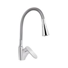 Змішувач для кухні Lidz Tani 007F3 з гнучким виливом (k40) LDTAN007F3GCR31869 Chrome/Grey