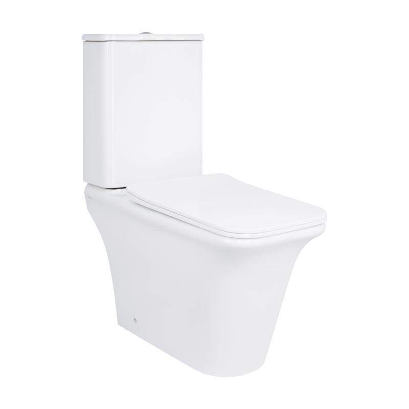 Унітаз-компакт Qtap Kalao безобідковий з сідінням Soft-close QT08221213AW Унітаз-компакт Qtap Kalao безобідковий з сідінням Soft-close QT08221213AW