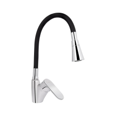 Змішувач для кухні Lidz Tani 007F3 з гнучким виливом (k40) LDTAN007F3BCR37649 Chrome/Black