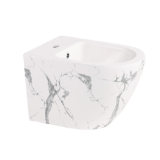 Біде підвісне Qtap Robin 515x370x350 мм, Marble QT13551381GMR
