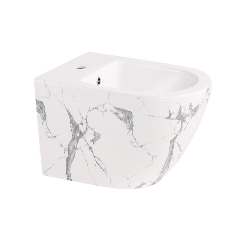 Біде підвісне Qtap Robin 515x370x350 мм, Marble QT13551381GMR