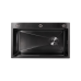 Мийка для кухні інтегрована Lidz Handmade H7545B Brushed Black PVD 3,0/1,0 мм LDH7545BRUBLM49458