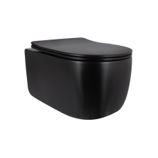 Унітаз підвісний Qtap Taurus Ultra Quiet 515×360×350 мм, Matt Black, з сидінням Slim Duroplast / Soft-close / Quick Release QTTAU28BLM50504