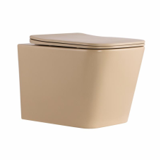 Унітаз підвісний Tern Ultra Quiet 490×365×325 мм, Beige, з сидінням Slim Duroplast / Soft-close / Quick Release QT17332303ASSB Qtap