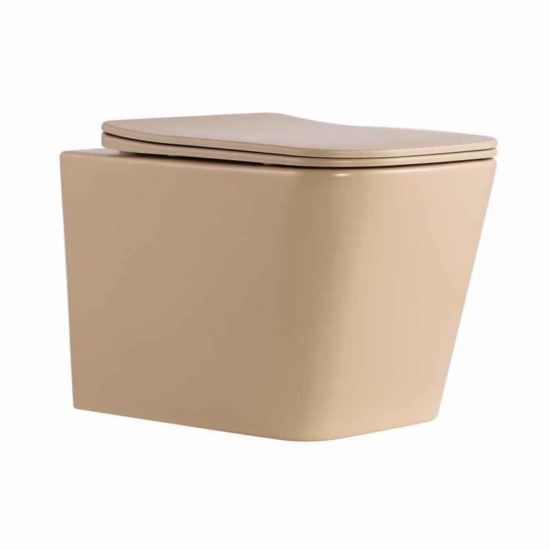 Унітаз підвісний Tern Ultra Quiet 490×365×325 мм, Beige, з сидінням Slim Duroplast / Soft-close / Quick Release QT17332303ASSB Qtap