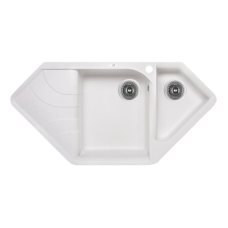 Кухонна мийка з додатковою чашею Lidz 1000x500/225 WHI-01 (LIDZWHI011000500225)
