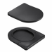 Унітаз підвісний Qtap Jay Ultra Quiet 485х360х320 мм, Matt Black, сидінням Slim Duroplast/ Soft-close/ Quick Relase QT07335177MB