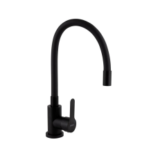 Змішувач для кухні Brinex Pure 015F3 з гнучким виливом   Black Matt BRIPUR015F3BLM