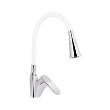 Змішувач для кухні Lidz Tani 007F3 з гнучким виливом (k40) LDTAN007F3WCR40423 Chrome/White