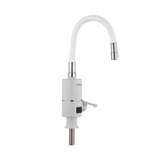 Проточний кран-водонагрівач з гнучким виливом для кухні  Lidz Warm 065  LDWAR065WHI49097 White/White