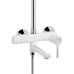 Душова система універсальна Qtap Grand на три споживачі (з виливом) QTGRAWCR1004 Chrome/White