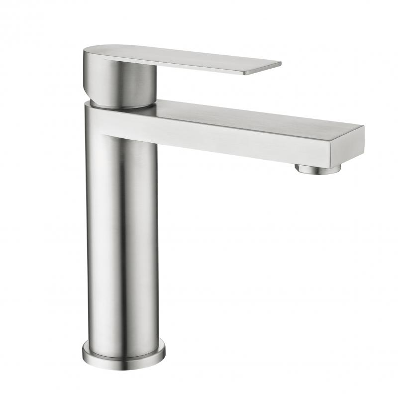 Змішувач для раковини низький Lidz Nexus 001F (k35)  LDNEX001FNKS49184 Nickel