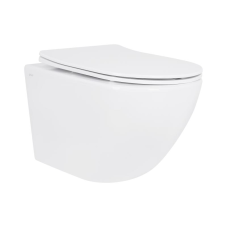 Унітаз підвісний Jay Rimless 485×360×320 мм, White, з сидінням Slim Duroplast/ Soft-close/ Quick Relase QT07335177RW Qtap
