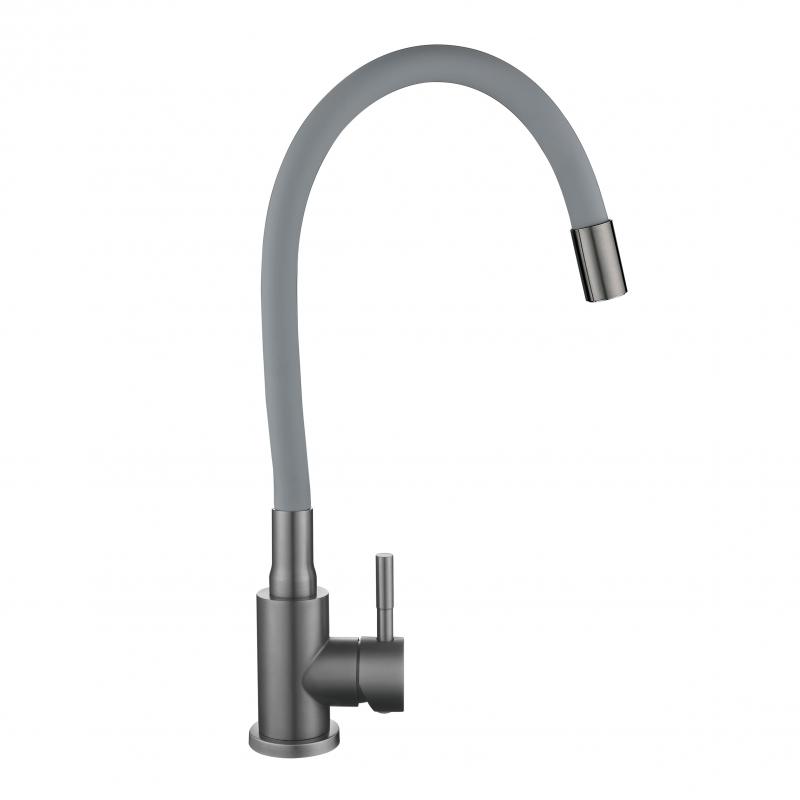 Змішувач для кухні Lidz Aria 015F3 (k35) з гнучким виливом LDARI015F3GGRP49565 Graphite/Grey Змішувач для кухні Lidz Aria 015F3 (k35) з гнучким виливом LDARI015F3GGRP49565 Graphite/Grey