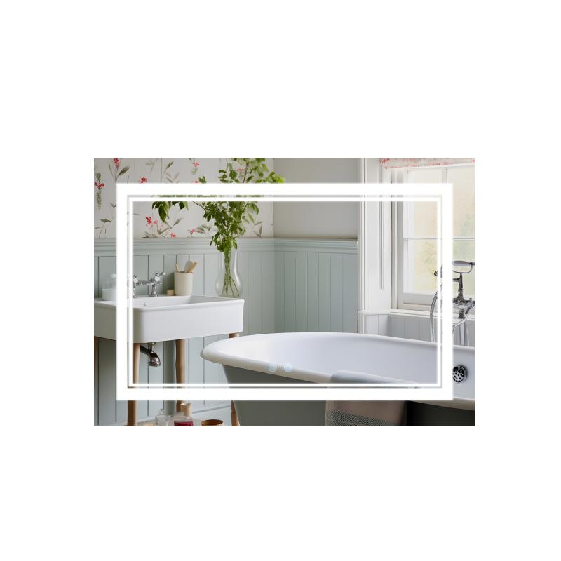 Дзеркало Qtap Cardinal 1200х800 з LED-підсвічуванням Touch, з антизапотіванням, з димером, рег. темп. кольору (3000-6500K) QT0478C12080 Дзеркало Qtap Cardinal 1200х800 з LED-підсвічуванням Touch, з антизапотіванням, з димером, рег. темп. кольору (3000-6500K) QT0478C12080