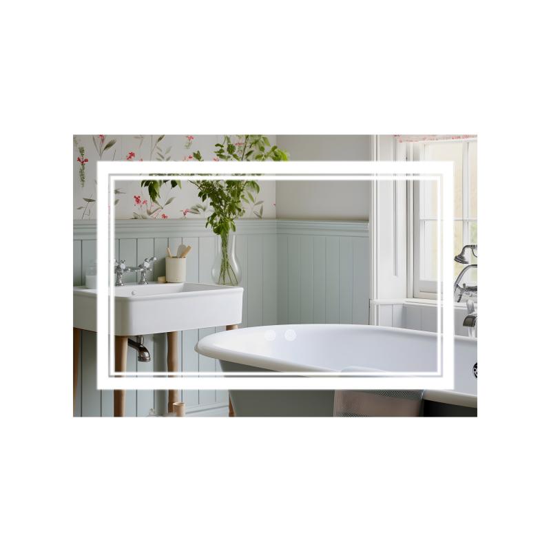 Дзеркало Qtap Cardinal (CA1) 800х600 з LED-підсвічуванням Touch, з антизапотіванням, з димером, рег. темп. кольору (3000-6500K) QT0478C8060 Дзеркало Qtap Cardinal (CA1) 800х600 з LED-підсвічуванням Touch, з антизапотіванням, з димером, рег. темп. кольору (3000-6500K) QT0478C8060