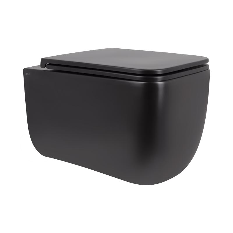 Унітаз підвісний Qtap Gemini безободковий з сидінням Soft-close QT2533076EUQMB