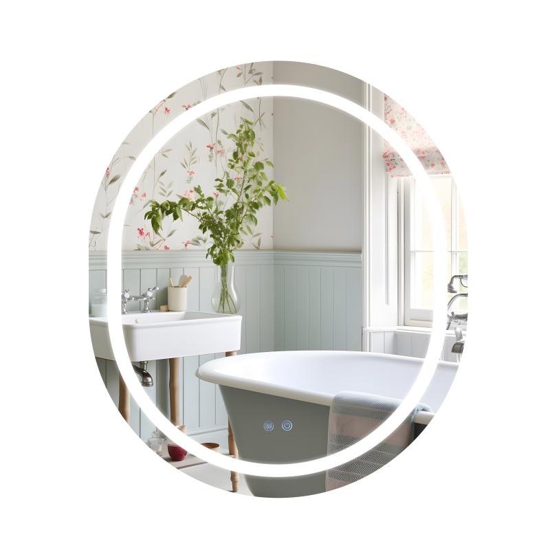 Дзеркало Qtap Gemini 800х700 з LED-підсвічуванням Touch, з антизапотіванням, з димером, рег. темп. кольору (3000-6500K) QT2578R8070 Дзеркало Qtap Gemini 800х700 з LED-підсвічуванням Touch, з антизапотіванням, з димером, рег. темп. кольору (3000-6500K) QT2578R8070