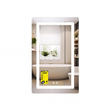 Дзеркало Lidz Kubis (KU2) 500х800 з LED-підсвічуванням Touch, з антизапотіванням, з димером, рег. яскравості LD78LF936508048448