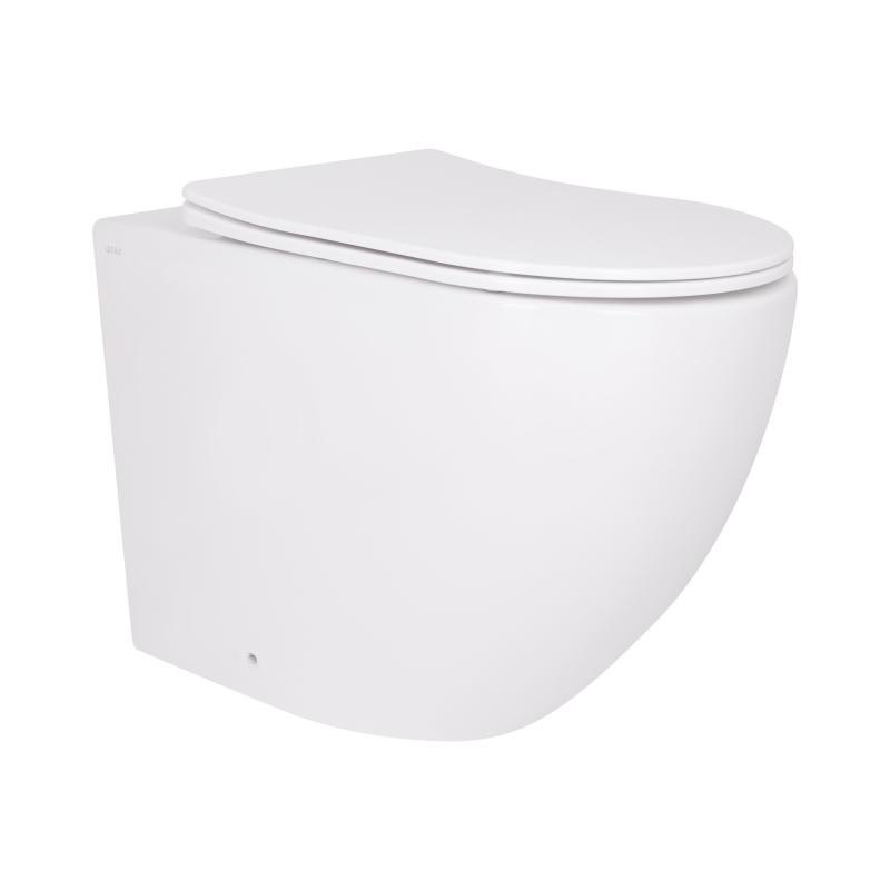 Унітаз підвісний Qtap Robin Ultra Quiet безобідковий з сідінням Soft-close 520x365x365 мм WHITE