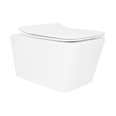 Унітаз підвісний Qtap Crow Rimless безобідковий з сідінням Soft-close QT05335170W