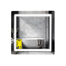 Дзеркало Lidz Kubis (KU2) 700х700 з LED-підсвічуванням Touch, з антизапотіванням, з димером, рег. яскравості LDKU70070049288