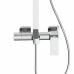 Душова система для кабіни Qtap Capricorn на три споживачі (з виливом) 53103KNC Chrome
