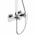Душова система для кабіни Qtap Capricorn на три споживачі (з виливом) 53103KNC Chrome