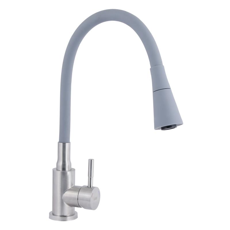 Змішувач для кухні Lidz Aria 015F31 з гнучким виливом (k35) LDARI015F31GNK31871 Grey / Nickel Змішувач для кухні Lidz Aria 015F31 з гнучким виливом (k35) LDARI015F31GNK31871 Grey / Nickel
