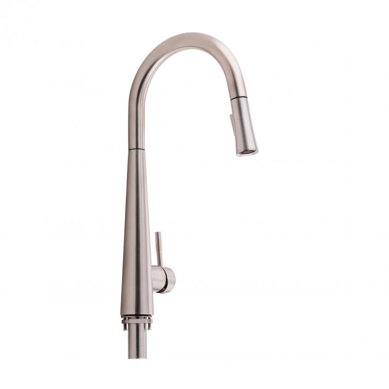 Змішувач для кухні Qtap Evicka з висувним виливом QTEVI91103UN Brushed Nickel PVD Змішувач для кухні Qtap Evicka з висувним виливом QTEVI91103UN Brushed Nickel PVD