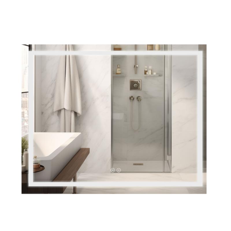 Дзеркало Qtap Mideya (DC-F614) 1000х800 з LED-підсвічуванням Touch, з антизапотіванням, димером QT2078F614W