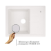 Кухонна мийка Lidz 620x435/200 WHI-01 (LIDZWHI01620435200)