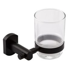 Склянка з тримачем Qtap Liberty настінна QTLIBBLM1158 Black