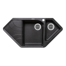 Кухонна мийка з додатковою чашею Lidz 1000x500/225 GRF-13 (LIDZGRF131000500225)