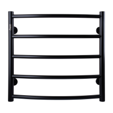 Рушникосушарка UNIO LD W 500-500-5 BLK Драбинка Дуга вода чорна