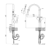 Змішувач для кухні Globus Lux ALPEN SBT1-2033-BB Змішувач для кухні Globus Lux ALPEN SBT1-2033-BB